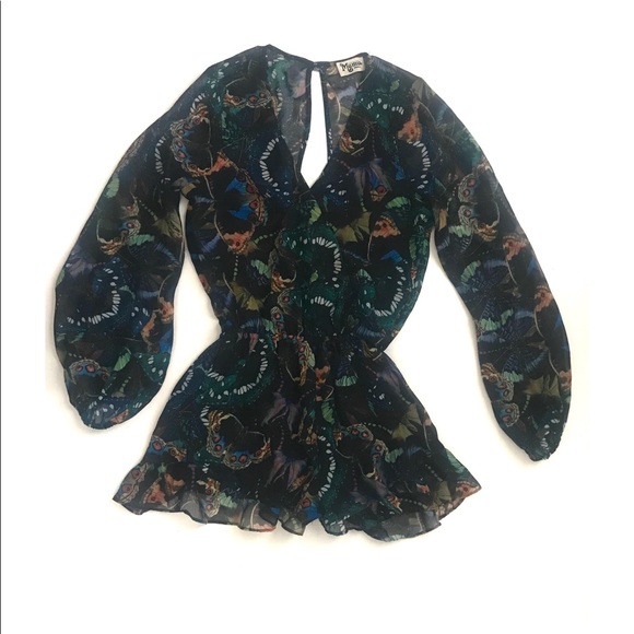 Show Me Your MuMu Black Butterfly Print Romper - Picture 4 of 14